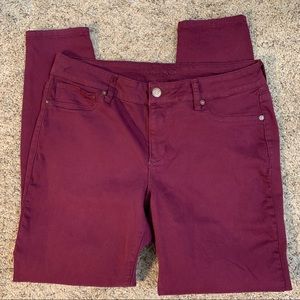 Maurices Skinny Jeans Wine Color